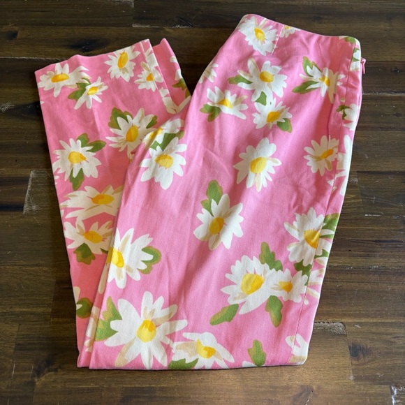 Moschino Cheap And Chic Daisy Floral Print Pants Cropped Festival Hippie Boho - Picture 12 of 12